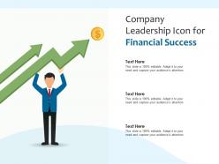 Company leadership icon for financial success