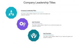 Company Leadership Titles Ppt Powerpoint Presentation Ideas Guidelines Cpb