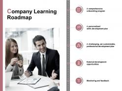 Company Learning Roadmap Development Opportunities E246 Ppt Powerpoint Presentation