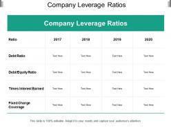 Company Leverage Ratios