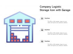 Company logistic storage icon with garage