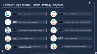 Company Logo Misuse Brand Strategy Playbook Ppt Structure