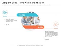 Company long term vision and mission creating culture digital transformation ppt portrait
