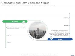 Company long term vision and mission key points to consider while selling franchise