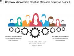 Company management structure managers employee gears 8