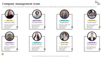 Company Management Team Banking Services Company Profile Ppt Model