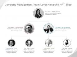 Company management team level hierarchy ppt slide