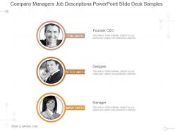 Company managers job descriptions powerpoint slide deck samples