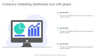 Company Marketing Dashboard Icon With Graph