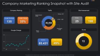 Company Marketing Ranking Snapshot With Site Audit