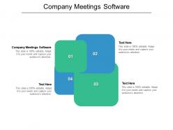 Company meetings software ppt powerpoint presentation gallery summary cpb