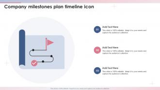 Company Milestones Plan Timeline Icon