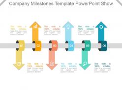 Company milestones template powerpoint show
