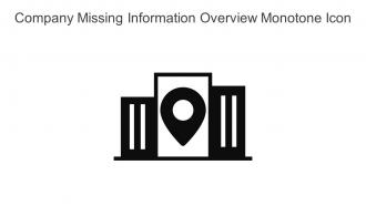Company Missing Information Overview Monotone Icon In Powerpoint Pptx Png And Editable Eps Format