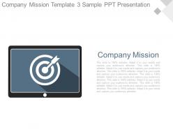 Company mission template3 sample ppt presentation