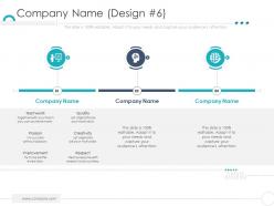 Company name design teamwork company ethics ppt information