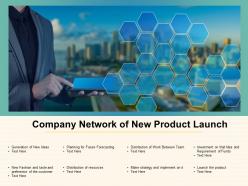 Company network of new product launch