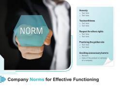 Company norms for effective functioning