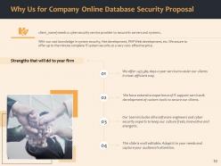 Company Online Database Security Proposal Powerpoint Presentation Slides