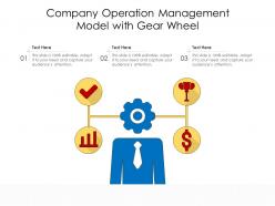 Company operation management model with gear wheel