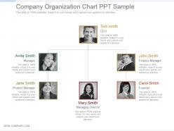 Company organization chart ppt sample