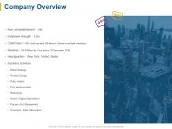 Company overview business activities ppt powerpoint presentation file slide download