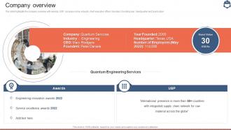 Company Overview Engineering Services And Consultancy Company Profile Ppt Diagram Lists