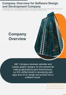 Company Overview For Software Design And Development One Pager Sample Example Document