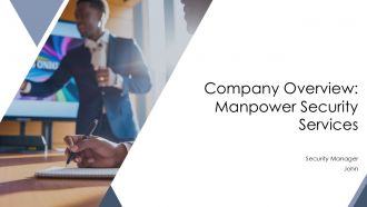 Company Overview Manpower Security Services PPT Presentation AT
