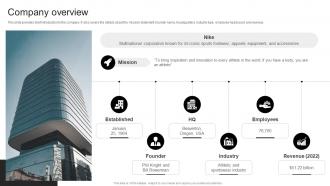 Company Overview Nike Business Model BMC SS