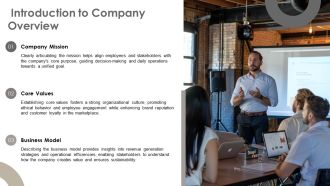 Company Overview Presentation And Insights PPT PowerPoint AT Adaptable Interactive