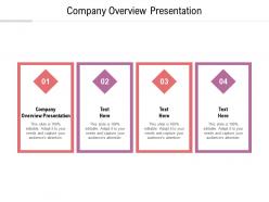 Company overview presentation ppt powerpoint presentation gallery outfit cpb