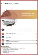 Company Overview Printing Proposal Template One Pager Sample Example Document