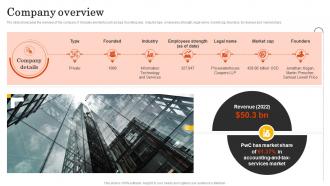 Company Overview Pwc Company Profile Ppt File Outfit CP SS