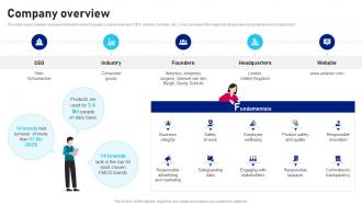 Company Overview Unilever Company Profile CP SS