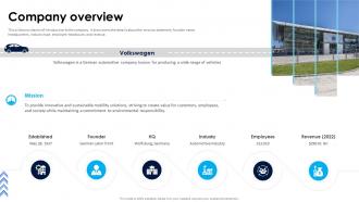 Company Overview Volkswagen Business Model Ppt Icon Smartart BMC SS