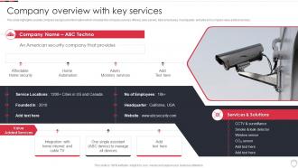 Company Overview With Key Services Home Security Systems Company Profile