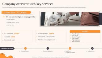 Company Overview With Key Services Parcel Delivery Company Profile Ppt Information
