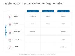 Company Playbook Insights About International Market Segmentation Ppt Powerpoint Presentation Layouts