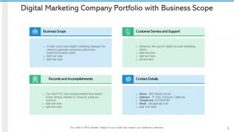 Company portfolio customer service digital marketing business scope