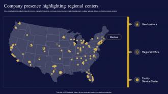 Company Presence Highlighting Regional Centers Facilities Management And Maintenance Company