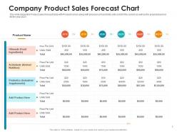 Company product sales forecast chart raise non repayable funds public corporations ppt gallery
