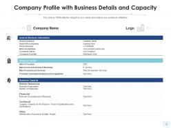 Company profile capital structure business information financial icon