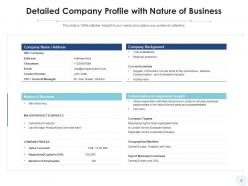 Company profile capital structure business information financial icon