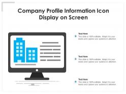 Company Profile Information Icon Display On Screen