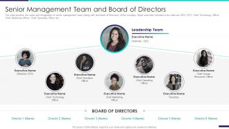Company profile information technology company senior management team and board