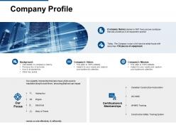 Company profile our focus ppt powerpoint presentation outline templates
