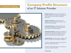 Company profile structure of an it solution provider