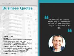 Company profile with business quotes powerpoint slides