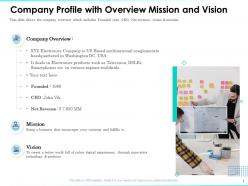 Company Profile With Overview Mission And Vision Innovative Ppt Presentation Pictures